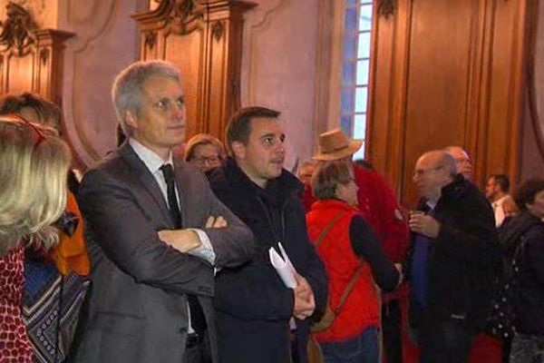 A l'Hotel de ville de Caen, le grand salon était ouvert au public lors d'un échange avec les maires des villes jumelles d'Alexandria et Nashville