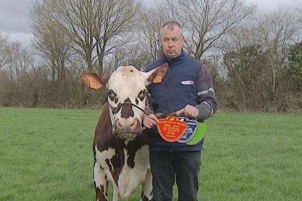 Evane et François Guéret Eleveur de vaches normandes dans l'Eure-et-Loir