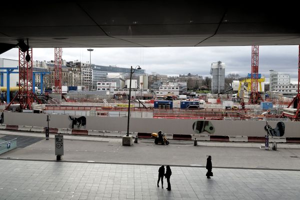 Chantier Eole à la Porte Maillot