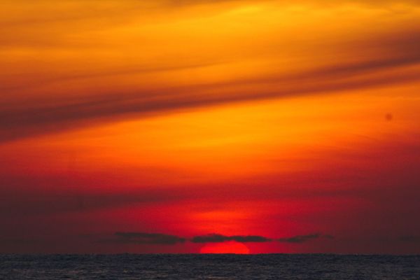 Ciel de feu sur Saint-Malo (Ille-et-Vilaine)