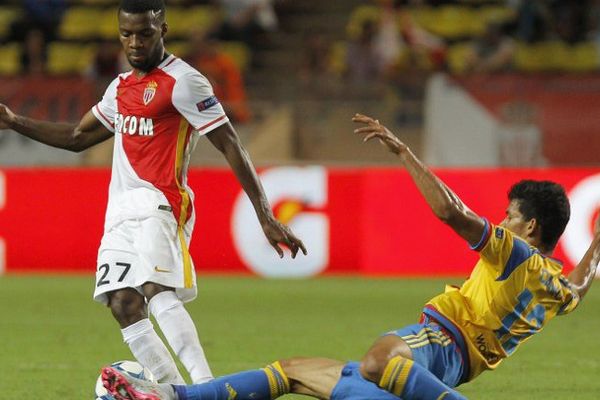 Thomas Lemar (gauche) lors du match AS Monaco-Valence, le 25 août 215