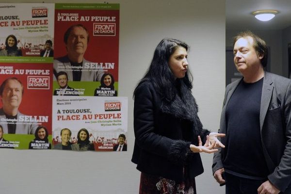 Jean-Christophe Sellin avec sa colistière Myriam Martin