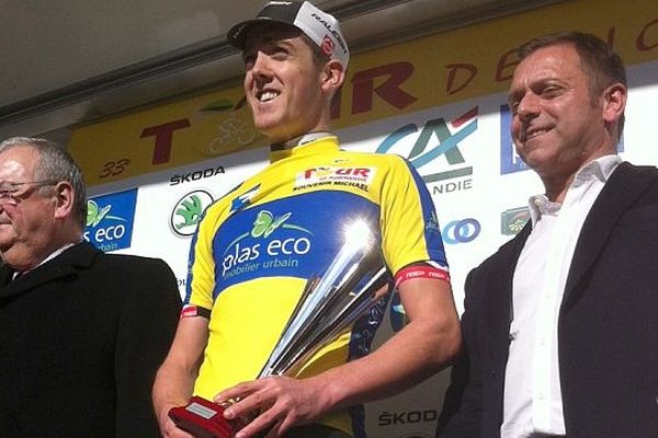 Thomas Scully (Team Raleigh), vainqueur du prologue à Saint-Lô au Tour de Normandie 2013