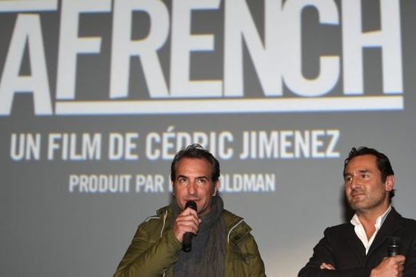 Jean Dujardin et Gilles Lelouche lors de la promotion du film en novembre 2014