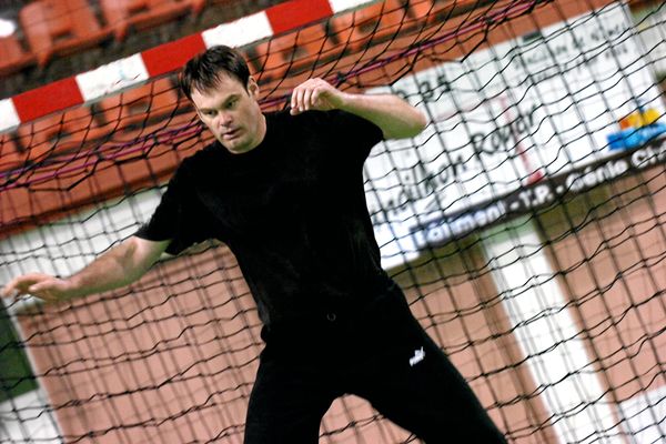 Bruno Martini gardien de l'USAM à l'entraînement en 2009