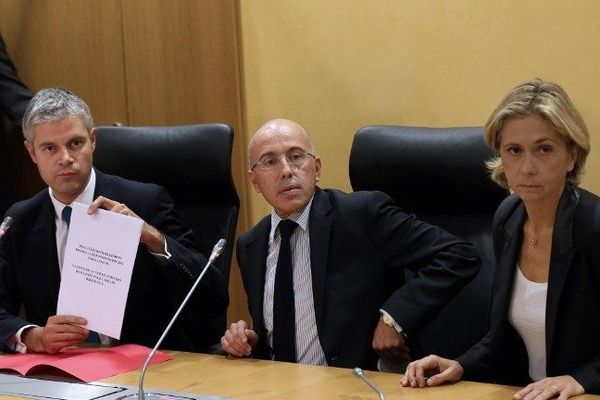 Conférence de presse de Laurent Vauquiez, Eric Ciotti et Valérie Pécresse à l'assemblée nationale