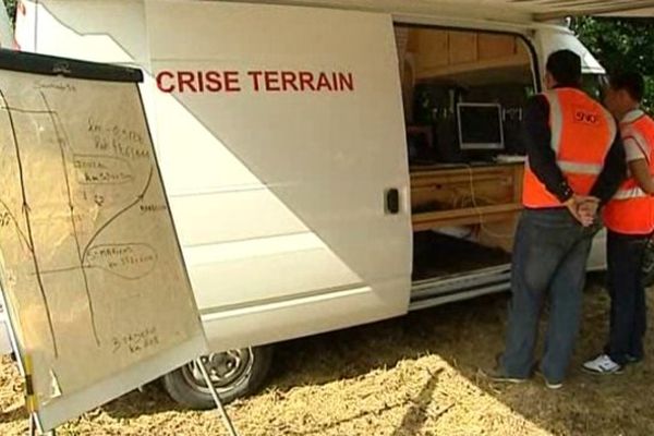 Le PC crise de l'exercice de sécurité à Niort (79).