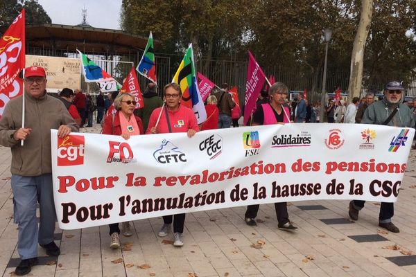 Manifestation des retraités à Montargis (Loiret)