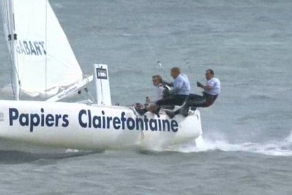 La Grande-Motte (Hérault) - François Gabart remporte le Trophée Clairefontaine 2013 - 15 septembre 2013.