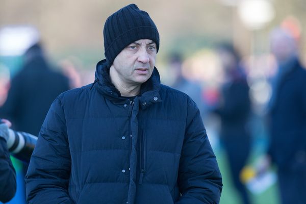 Londres, ce 21 janvier 2017 à l'Allianz Park de Londres. Mourad Boudjellal a eu chaud.