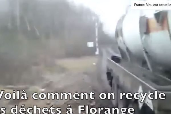 Capture d'écran de la vidéo postée sur Youtube par le chauffeur de camion.