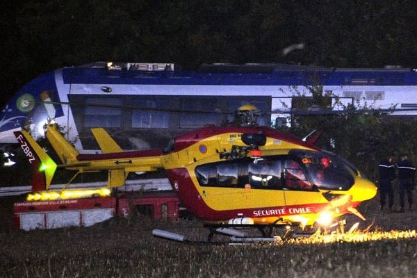 D’importants moyens de secours avaient été déployés lors de la collision de St Médard entre un train tt un camion