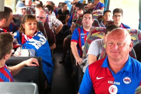 Les supporters du Stade Malherbe en déplacement au Mans pour Caen-Lille