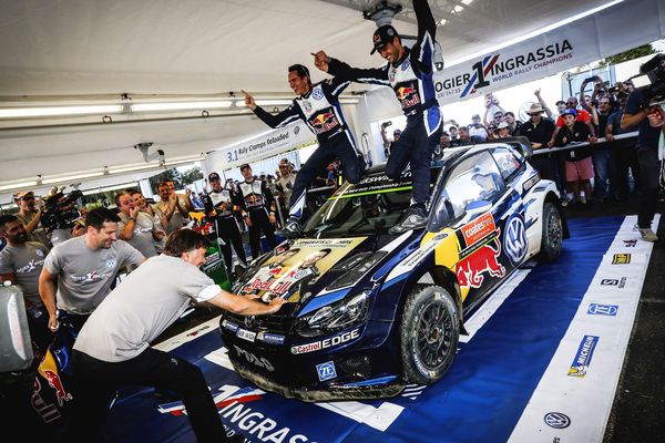 Sébastien Ogier lors de sa victoire au rallye d'Australie, le 13 septembre dernier. 