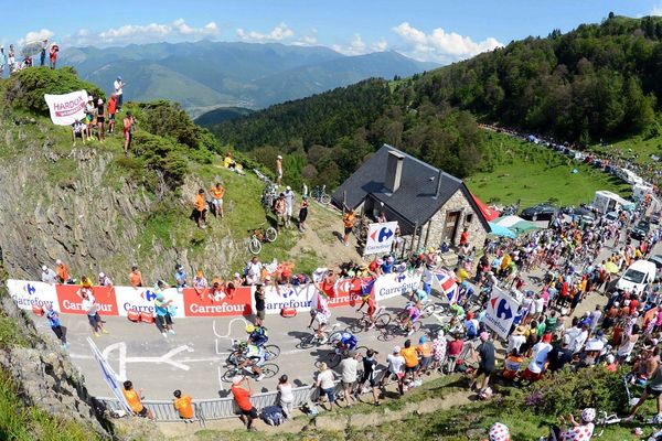 Le passage du Tour à la Hourquette d'Ancizan