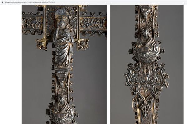 Une croix gothique, volée dans les années 80, retrouvée par les policiers catalans