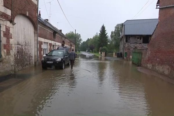 Inondations à Chaourse dans l'Aisne.