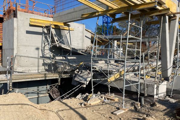 C'est sur ce chantier de la future maison médicale  rue Robert Castel à Brest qu'un ouvrier a trouvé la mort ce vendredi 15 avril 2022.