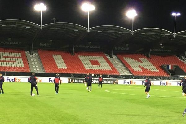 Les Girondins de Bordeaux à l'entrainement avant leur match contre Sion en Europa League