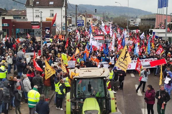 Manifestation contre la réforme des retraites à Vesoul le 31 janvier 2023