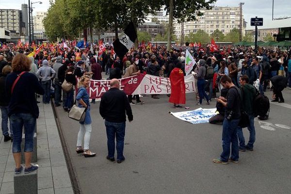 Les manifestants contre la Loi Travail à Rennes le jeudi 15 septembre 2016