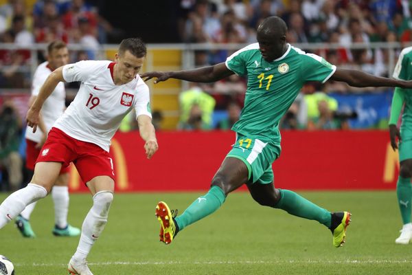 Cheikh Ndoye sous les couleurs du Sénégal, lors de la coupe du monde en Russie, match face à la Pologne