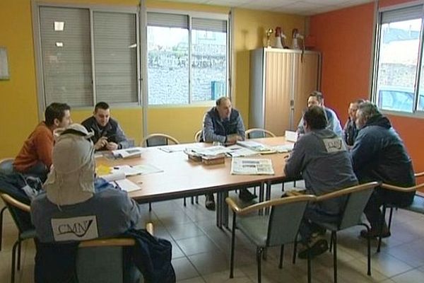 Des représentants syndicaux des CMN de Cherbourg, 11 janvier 2013