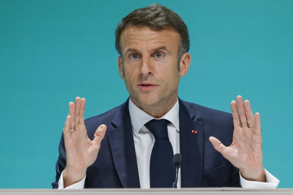 Emmanuel Macron le 2 décembre lors de la COP28 à Dubaï.