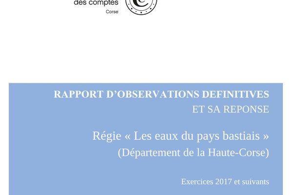 Le rapport d'observation s'intéresse à la gestion et aux comptes d'Acqua publica.