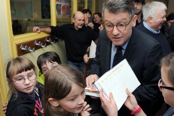 Visite de Vincent Peillon à Brest, le 10 janvier 2013