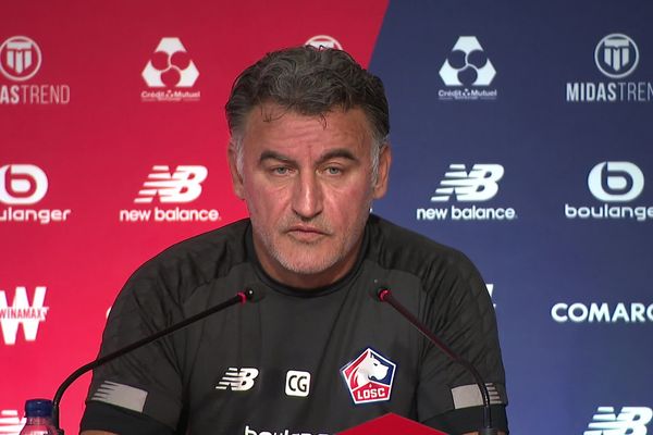 Christophe Galtier, entraîneur du LOSC ce vendredi matin à Luchin