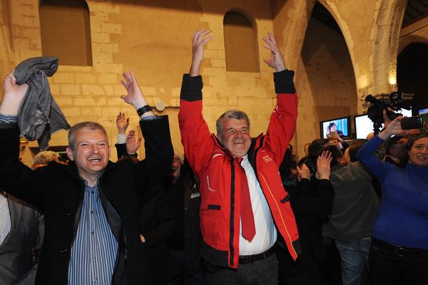 Jean-François Fountaine lors de sa victoire aux dernières élections municipales rochelaises.