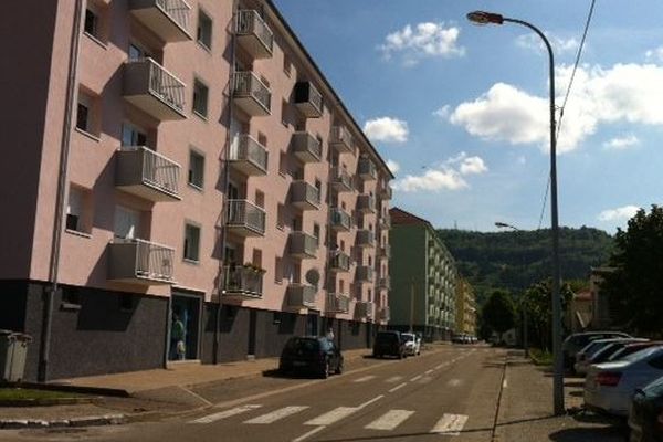 La Rue de Verdun à Champagnole, Jura, le 6 juin 2013.