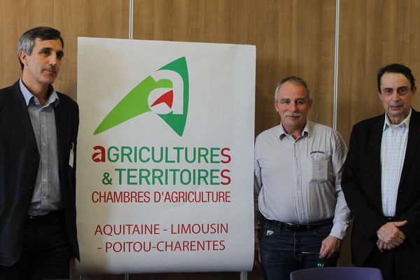 Les trois présidents des chambres d'agriculture de la nouvelle grande région.