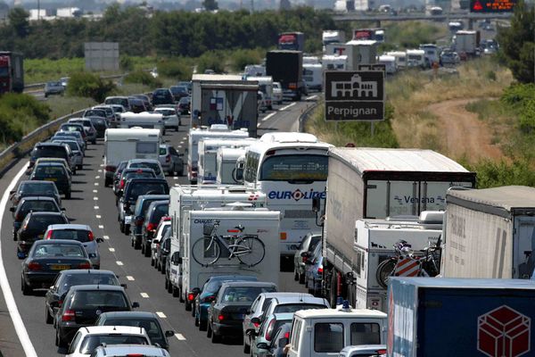 Embouteillages sur l'A9