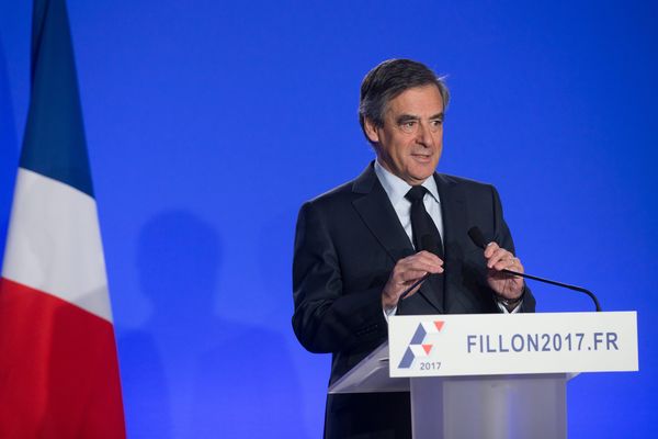 François Fillon lors de sa conférence de presse, le 1er mars 2017 à Paris.