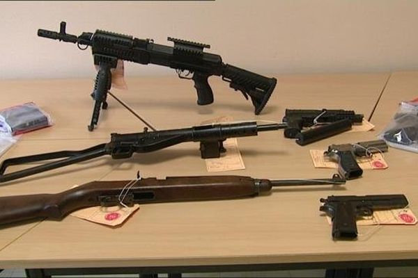 Les armes saisies dans la Nièvre par les gendarmes de Dijon