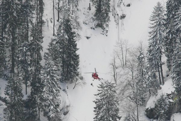 Une précédente coulée de neige au Hohneck (Haut-Rhin)