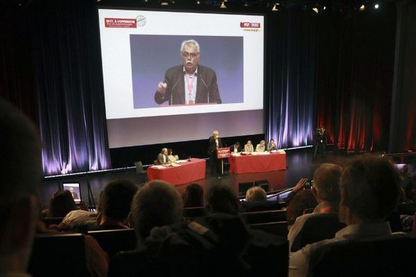 Paris, le 5 novembre 2016 : André Chassaigne lors de la Conférence nationale du Parti Communiste Français.