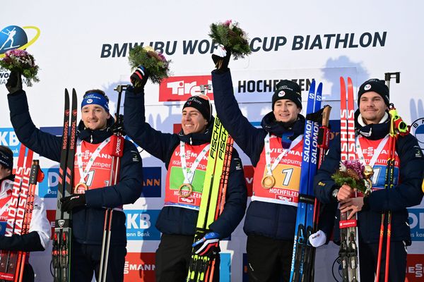 Emilien Jacquelin était sur le podium de la Coupe du monde de biathlon à Hochfilzen.