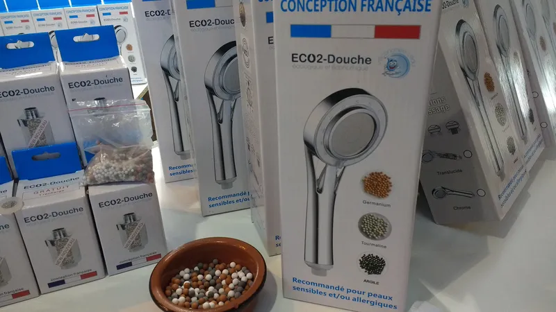 Pommeau de douche Eco2-Douche chromée