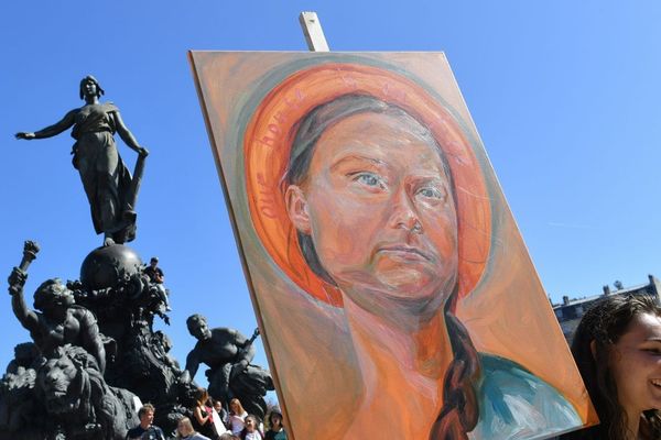 Marche pour le climat à Paris, des milliers d'étudiants ont défilé le 20 Septembre 2019. 