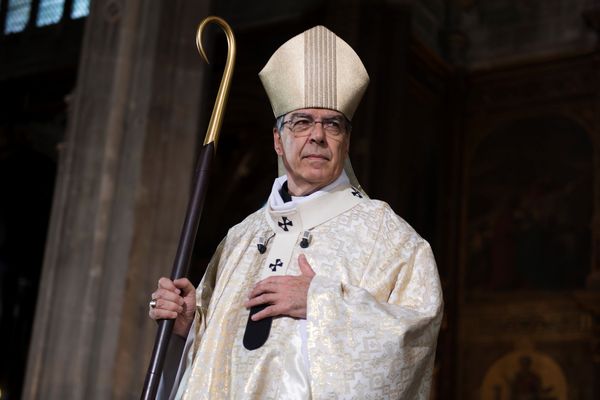 Michel Aupetit lors d’une messe à l’église Saint-Eustache, le 21 avril 2019.