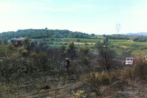 Un feu sur la commune de Gabian le 11 juin 2017.