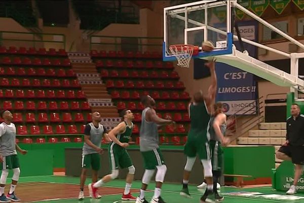  Le Limoges CSP à l'entraînement le vendredi 4 mai 2018