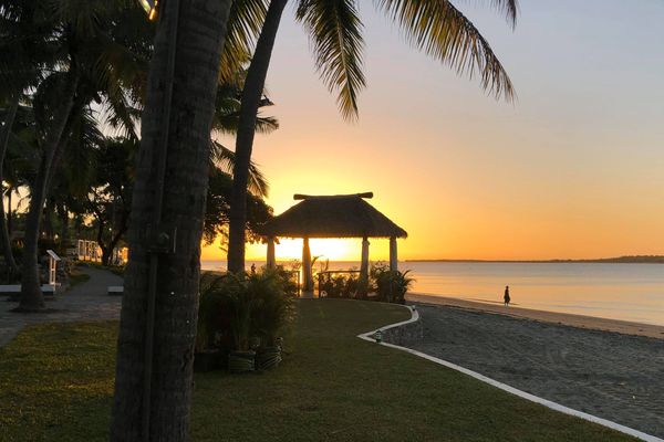 Couché de soleil sur les îles Fidji.