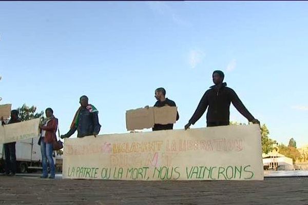 Manifestation symbolique, Place de la République à Metz