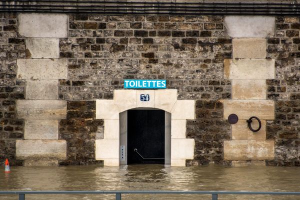 La Seine en crue, à Paris, le 24 janvier 2018.