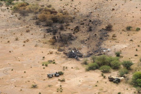 La zone de crash du vol AH 5017 d'Air Algérie au Mali, l'avion reliait Ouagadougou à Alger, il avait décollé le 24 juillet 2014.