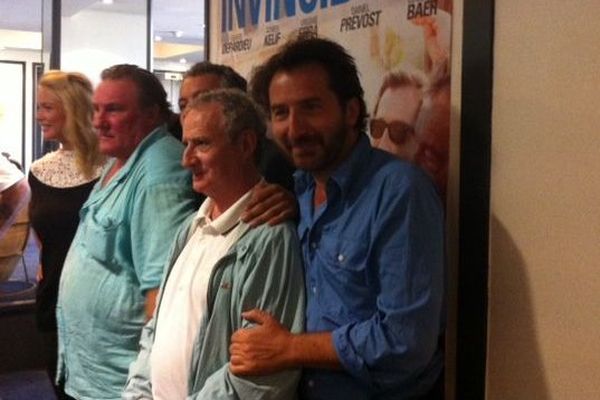 Edouard Baer, Daniel Prévost, Gérard Depardieu et Virginie Efira.